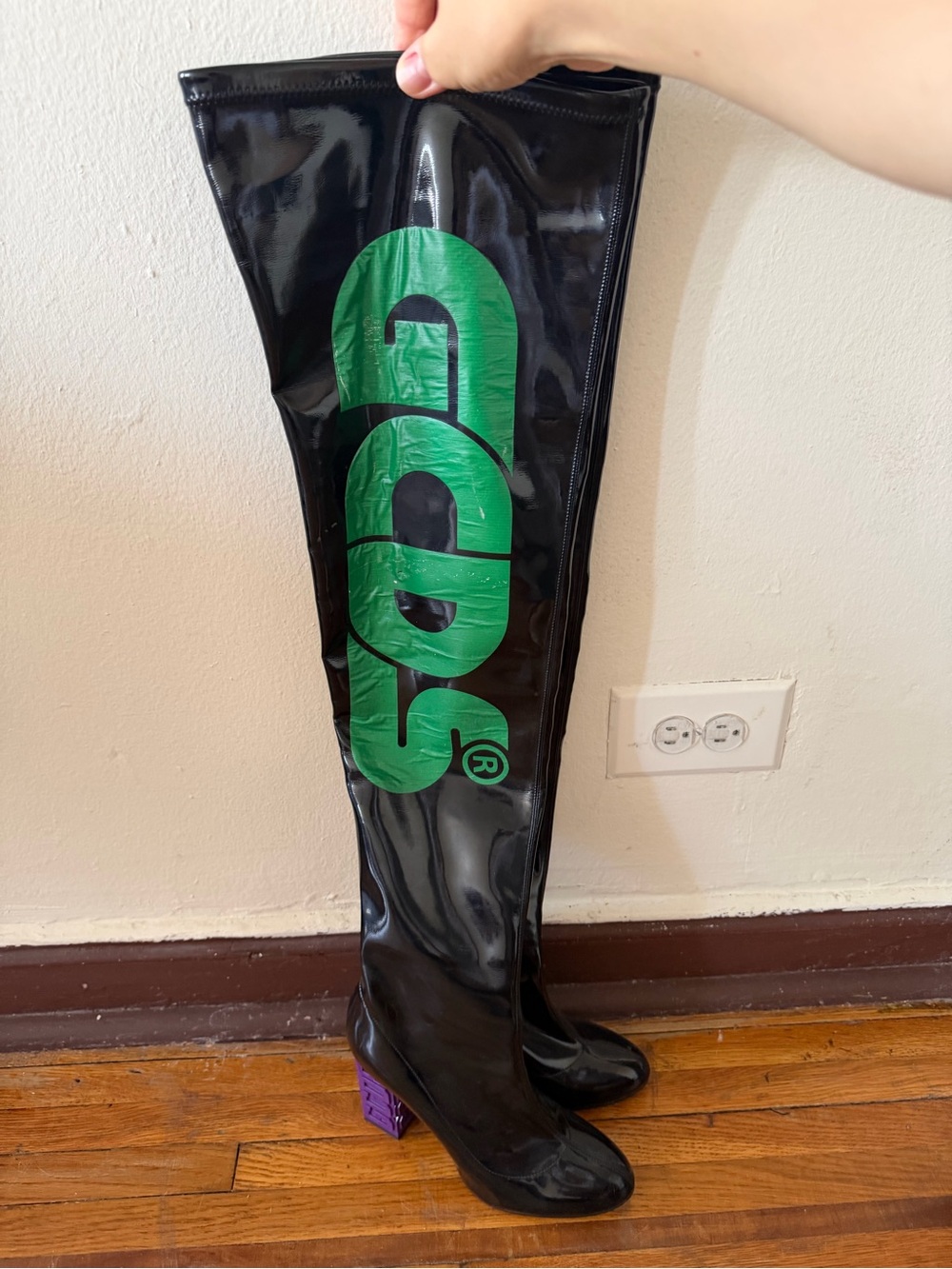 GCDS knee high boots, very rare.